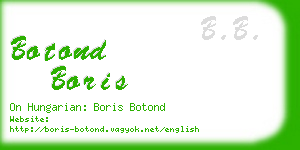 botond boris business card